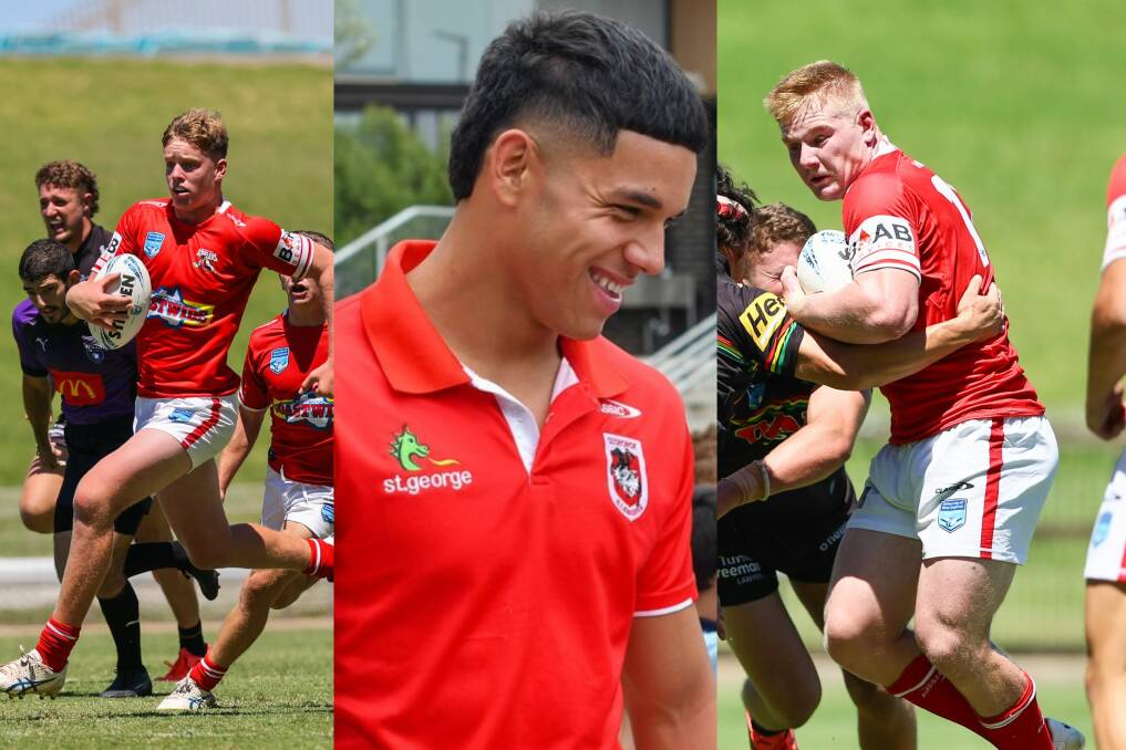 There are huge wraps on emerging Steelers duo Hamish Stewart (left), Savelio Tamale (centre) and Dylan Egan (right) who'll all be part of the Dragons top 30 in 2025.