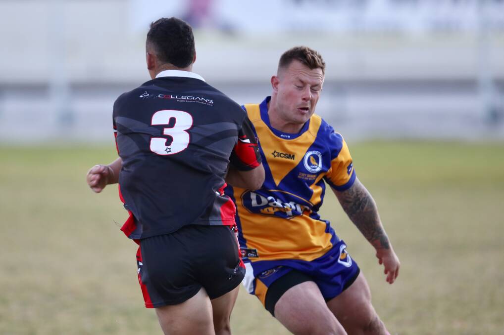 SHOT: Dapto five-eighth Herry Seijka puts his body on the line in his side's win over Collegians on Saturday. Picture: Adam McLean