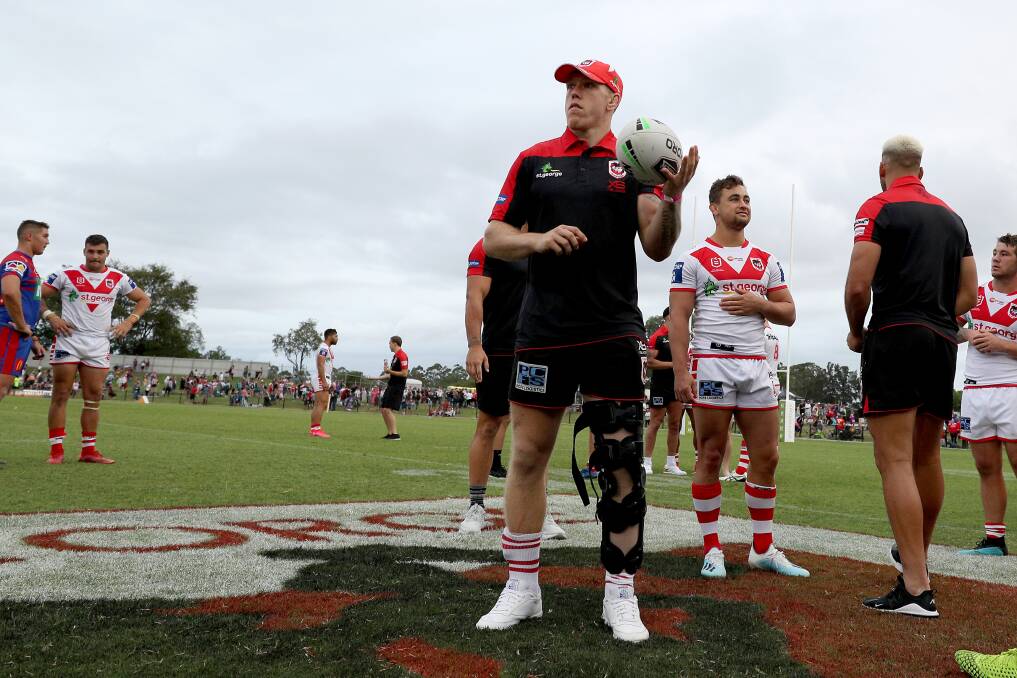 SILVER LINING: Playing less games without injured skipper Cam McInnes could be the biggest plus for the Dragons amid the COVID-19 crisis. Picture: NRL Imagery