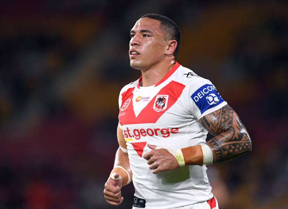 LAST TIME: Tyson Frizell will play his last game for the Dragons on Sunday. Picture: NRL Imagery