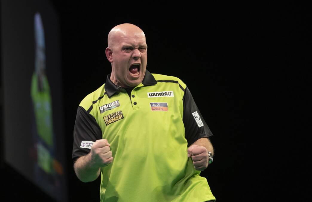 DRAWCARD: World No. 1 Michael van Gerwen will headline the PDC NSW Masters in Wollongong. Picture: PDC
