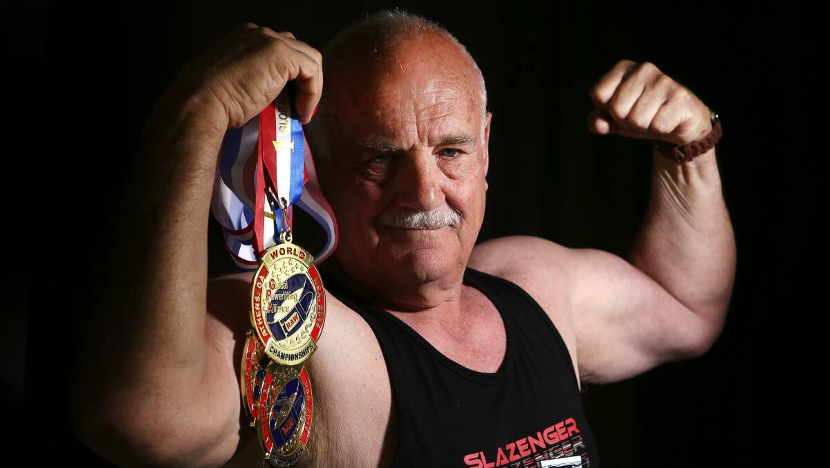 IRONMAN: 71-year-old Wulff Breitsameter claimed three gold medals and three world records at the recent Global Powerlifting Association world championships. Picture: Sylvia Liber