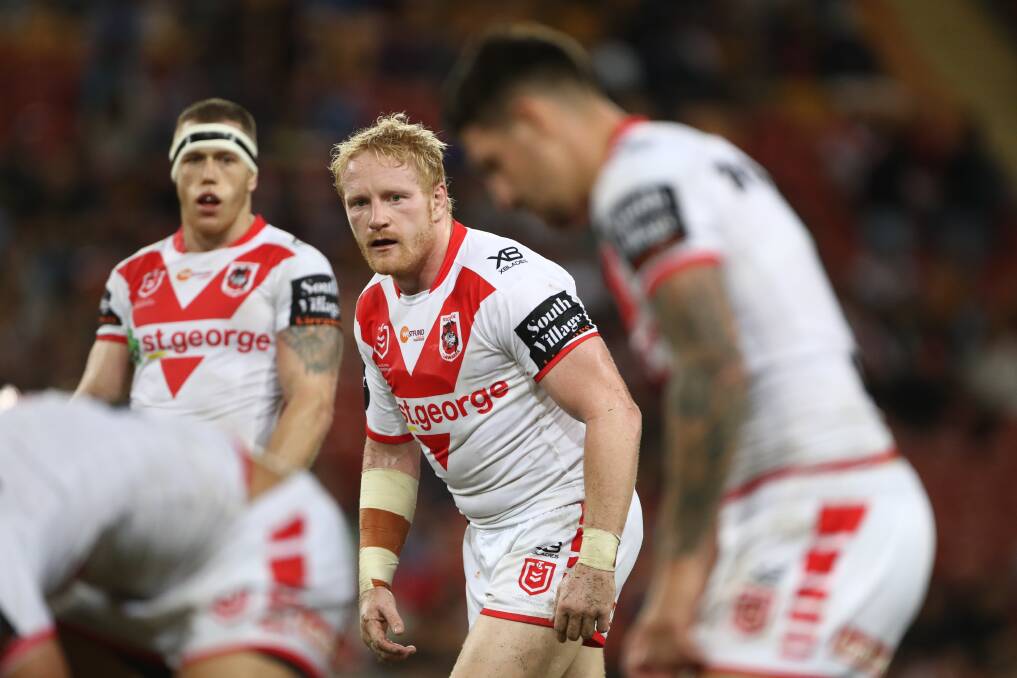 COMPETITOR: "He'll tell you it's only one more than 399 but we all know it's a lot more than that." James Graham in action. Picture: NRL Photos