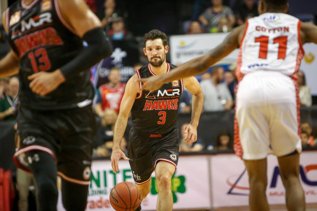 MILESTONE: Hawks captain Kevin White will play his 200th NBL game against Brisbane on Monday. Picture: Adam McLean
