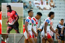 Mikaele Ravalawa (inset) has been axed for Saturday's clash with Penrith with (L to R) Mat Feagai, Sione Finau and Max Feagai all earning call-ups. Pictures by Anna Warr and Robert Peet