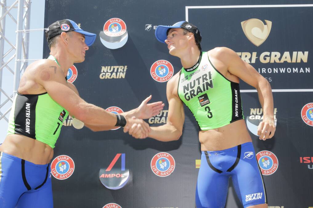 Ali Day (left) says he'll happily pass the torch to an emerging generation featuring the likes of Joe Collins (right) when the time comes. Picture Nutri-Grain Iron Series. 