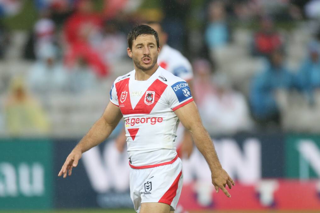 BLOW: Dragons captain Ben Hunt will be out for a month after suffering a fractured arm. Picture: Adam McLean