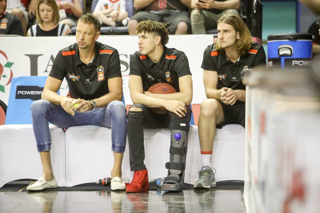 INJURY LIST: Dave Andersen, LaMelo Ball and Sam Froling have all been notable absences for the Hawks over the last month. Picture: Adam McLean