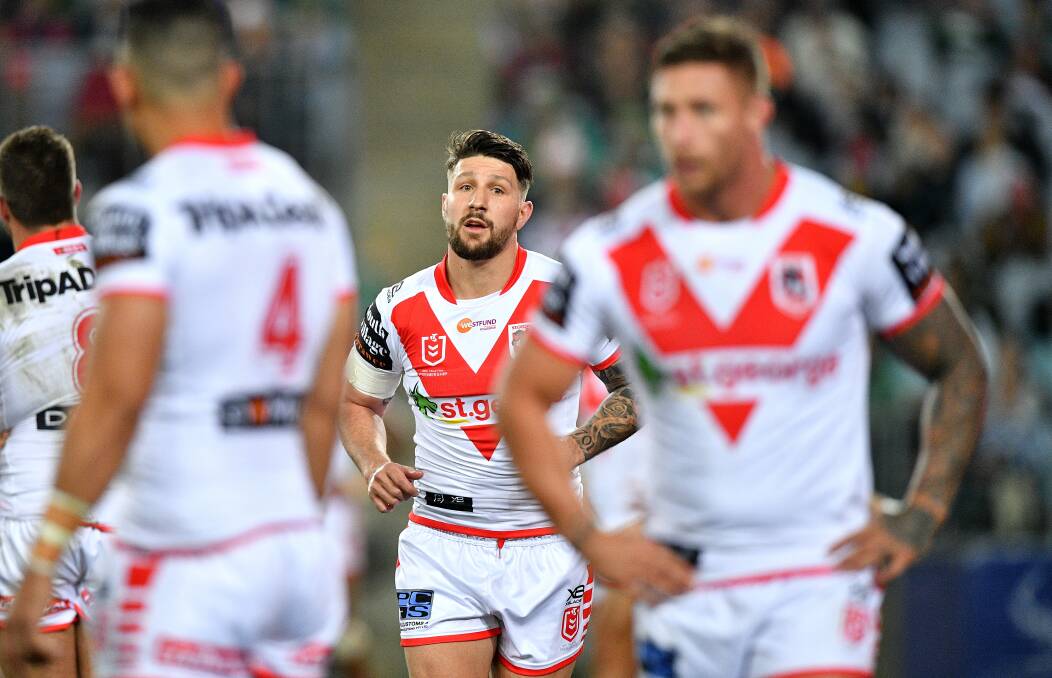 SO CLOSE: Three clutch goals from Gareth Widdop weren't enough for the Dragons on Friday night. Picture: NRL Photos