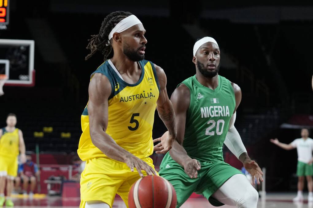 STAR: Nigeria had no answer for 'Boomers Patty' on Sunday night. Picture: AAP