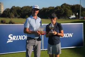 Colin Mitchell and Sue Wooster claimed the 2024 NSW Mid-Amateur Championship at Wollongong Golf Club. Picture by Dave Tease