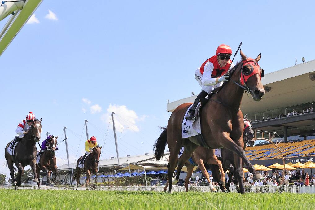 HOW GOOD: Sam Clipperton steers Monegal to victory at Rosehill on Saturday. Picture: Getty Images