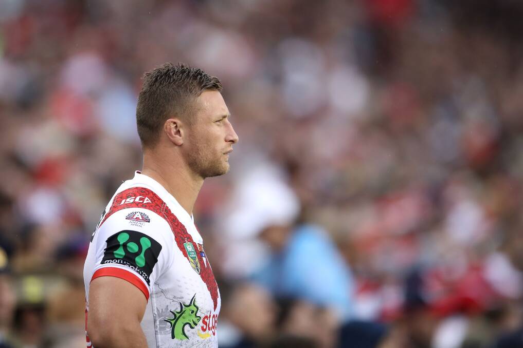 PRIMED: Dragons forward Tariq Sims is looking forward to taking on his former club on Sunday. Picture: Getty Images