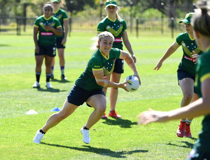 HOOKING IN: Keeley Davis will start in the No. 9 for Australia on Friday. Picture: NRL Photos