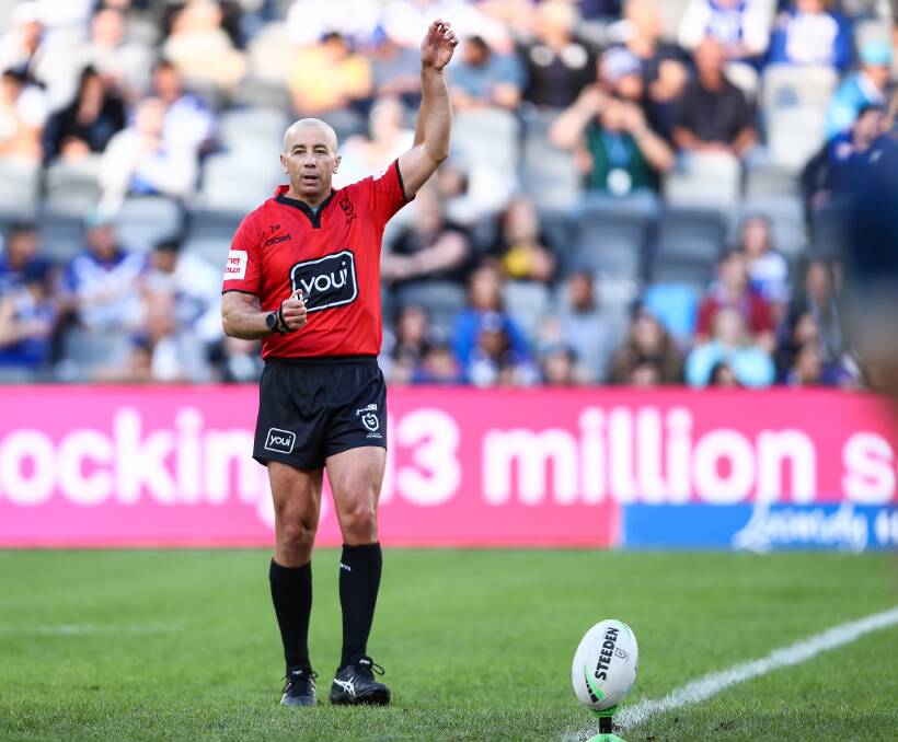 BRAVE: Referee Ben Cummins spoke with powerful candour this week about his infamous 'six-again' error in the 2019 grand final. Picture: NRL Imagery. 