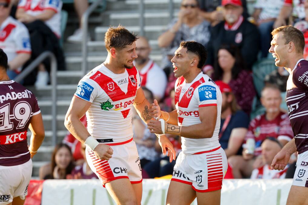 Tyrell Sloan (right) and Zac Lomax (left) have been named at fullback and wing respectively for Sunday's clash with the Tigers despite switching in a last-start loss to the Knights. Picture by Anna Warr