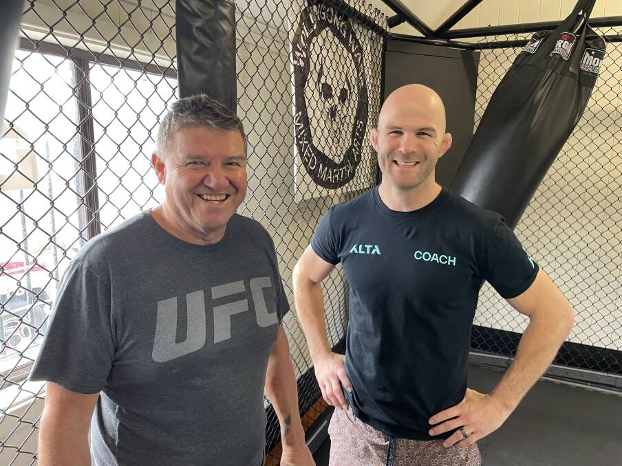 NEW CHALLENGE: Joe Lopez and former UFC middleweight Richy Walsh at Freestyle MMA. Both will launch the Alta program at Windang next month.