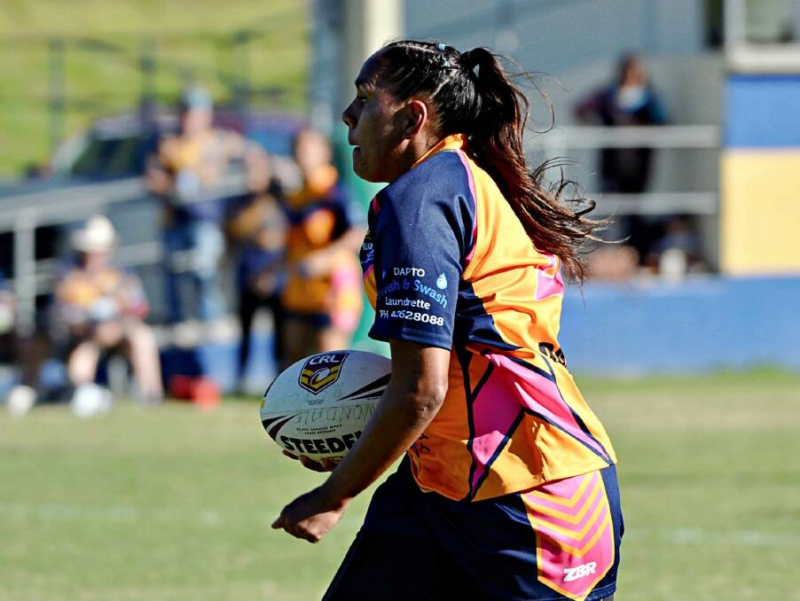 STEPPING UP: Dragons recruit Shakiah Tungai has burst on the scene with Avondale this season, just her second in rugby league. Picture: Greg Rigby Sports Photos