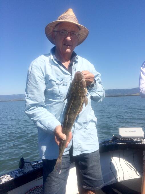 John Edwards with a nice Lake Illawarra flattie.
