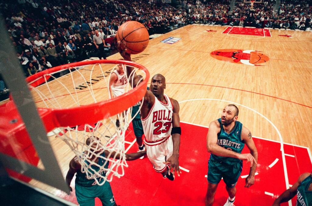 HIS AIRNESS: Will anyone ever knock Michael Jordan off his perch as basketball's best ever player? Picture: Getty Images