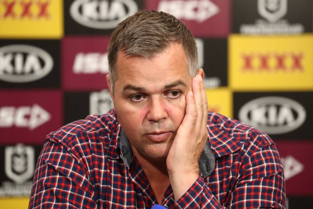 TOUGH GIG: Anthony Seibold departed Brisbane this week with three years still to run on his contract. Picture: NRL Imagery