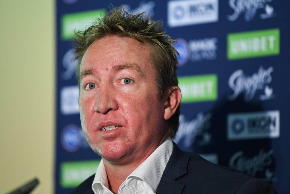 NOT HAPPY: Roosters coach Trent Robinson is not happy with the NRL's new stripping rule. Picture: NRL Photos