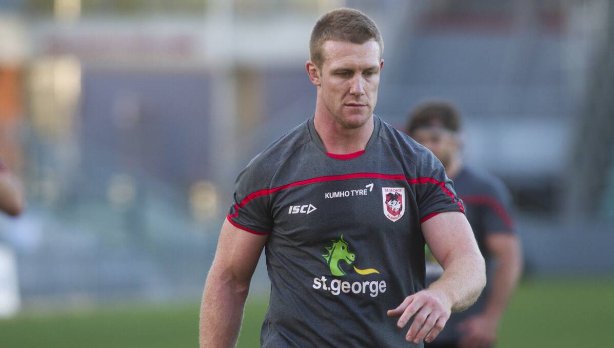 STEELY FOCUS: Dragons veteran Ben Creagh is edging closer to a return after fearing his career was over after knee surgery. Picture: Chris Chan