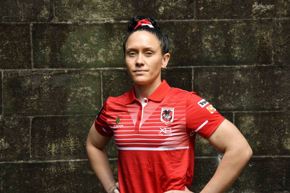 FOCUSED: Dragons hooker Brittany Breayley. Picture: NRL Photos