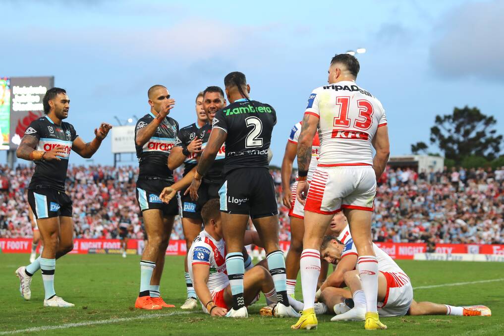 The Dragons produced a second half to forget against Cronulla on Sunday. Picture - Getty Images