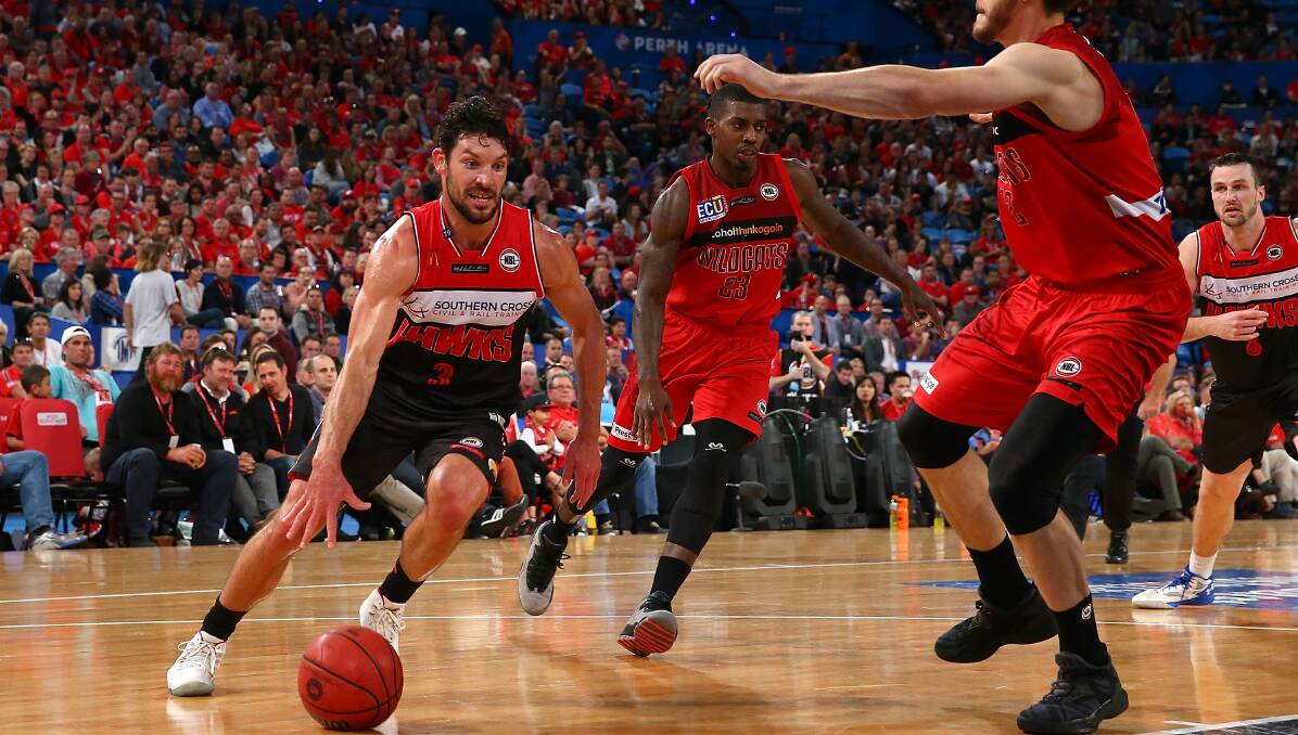 BIG GAME: Hawks guard Kevin White was outstanding in Illawarra's loss to the Perth Wildcats last week. Picture: Getty Images