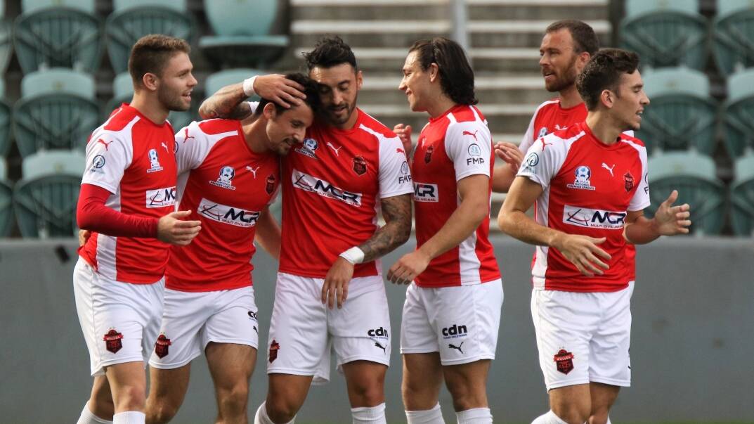 Wolllongong Wolves players. Picture: PEDRO GARCIA