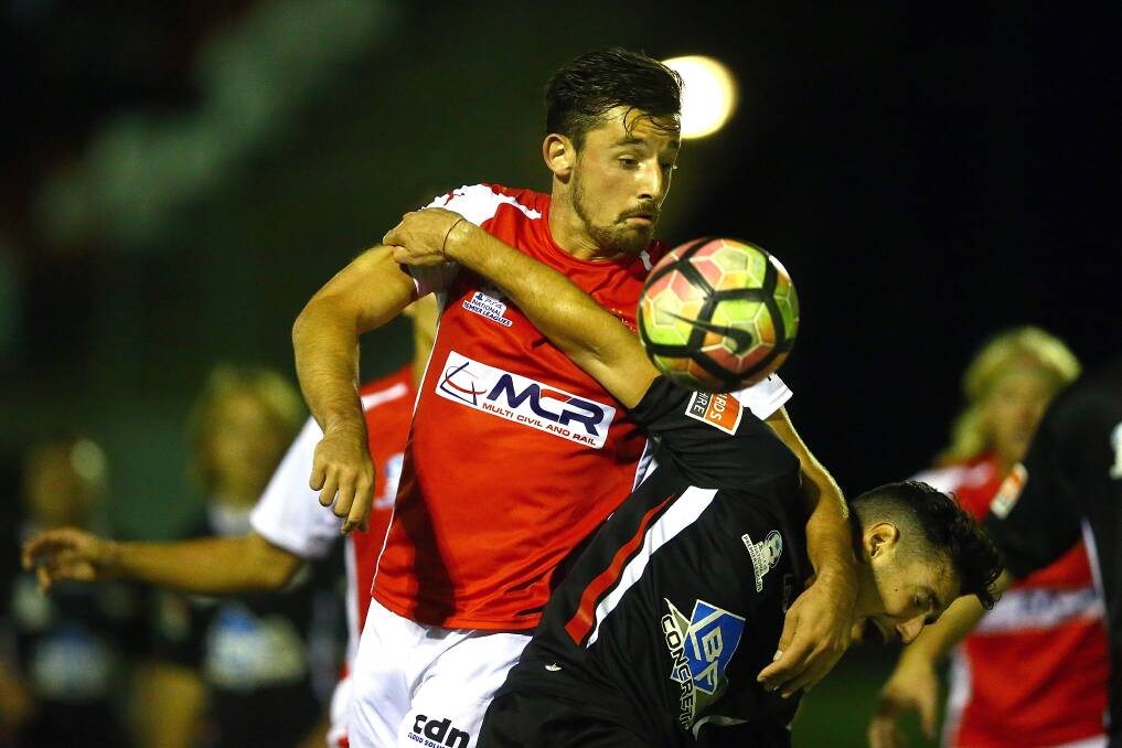 WINNING EDGE: Wollongong's striker Patrick Antelmi will attempt to help the Wolves end a poor recent run against Blacktown City on Sunday. Picture: FOOTBALL NSW
