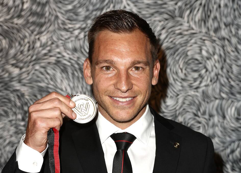 REWARDED: Wollongong born Western Sydney striker Brendon Santalab club's player of the year at Wanderers Medal night earlier this week. Picture: GETTY IMAGES