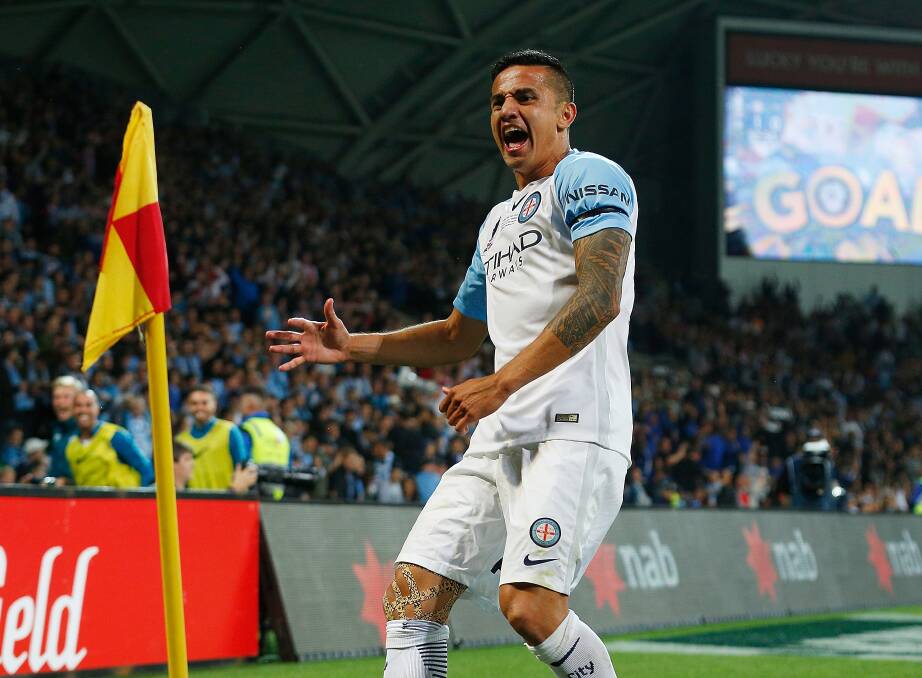 SUPERSTAR: Melbourne City and Socceroos attacker Tim Cahill scored the only goal in Wednesday's FFA Cup final at AAMI Park. Picture: Getty Images