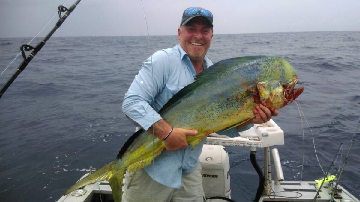 BIG DOLLIE: Rob Josifovski caught this 22.5kg mahi mahi, or dolphinfish as it is also known, on a live slimy mackerel bait fishing 2km out of Moruya Heads. 