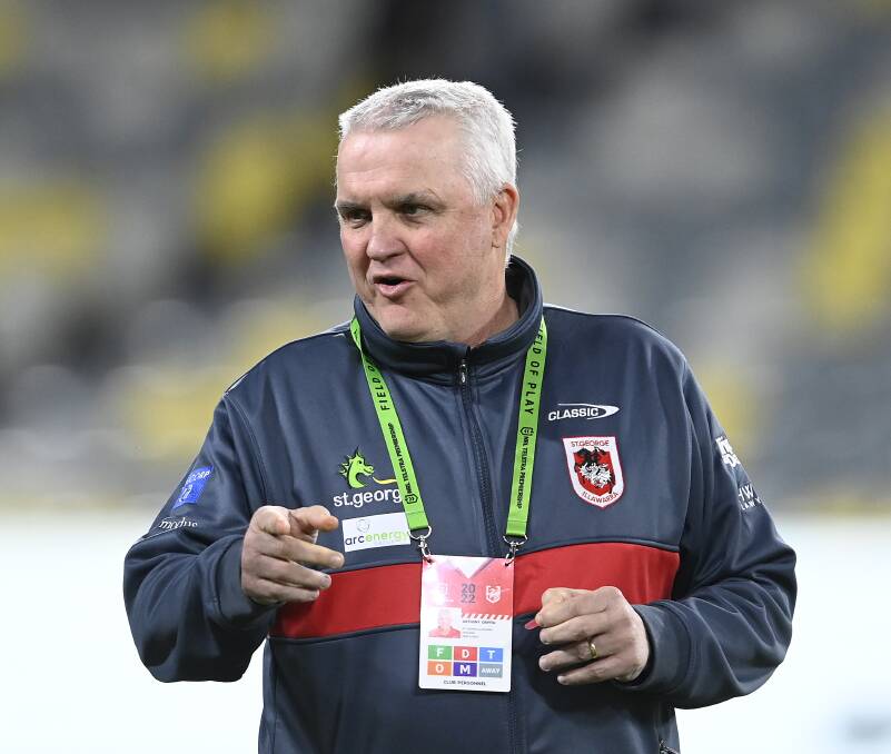 Which way ahead: St George Illawarra coach Anthony Griffin faces an uncertain future. Picture: Ian Hitchcock/Getty Images

