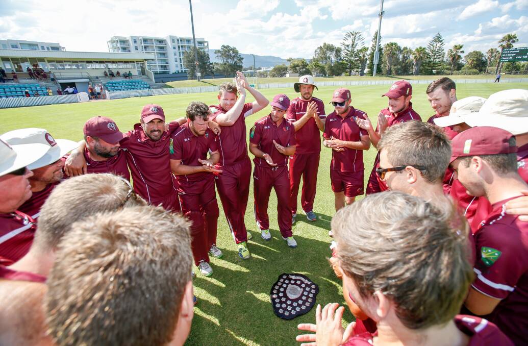 GRAND PRIZE: Queensland players celebrate with the Australian Country Championships shield at North Dalton Park. Picture: Adam McLean