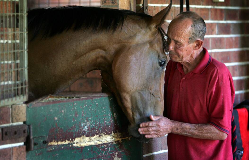 Chance of a lifetime: Mick Tubman with Silver Slipper winner Chance Bye in 2010. Picture: Andy Zakeli