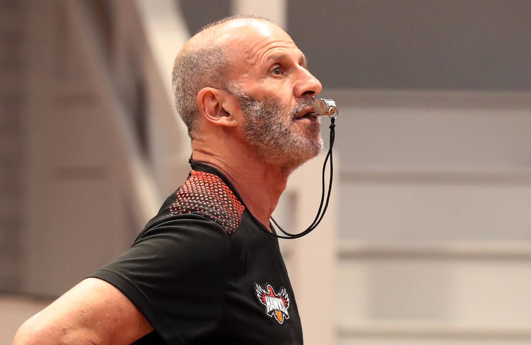 In charge: New Hawks coach Brian Goorjian at the Snakepit last week. Picture: Robert Peet