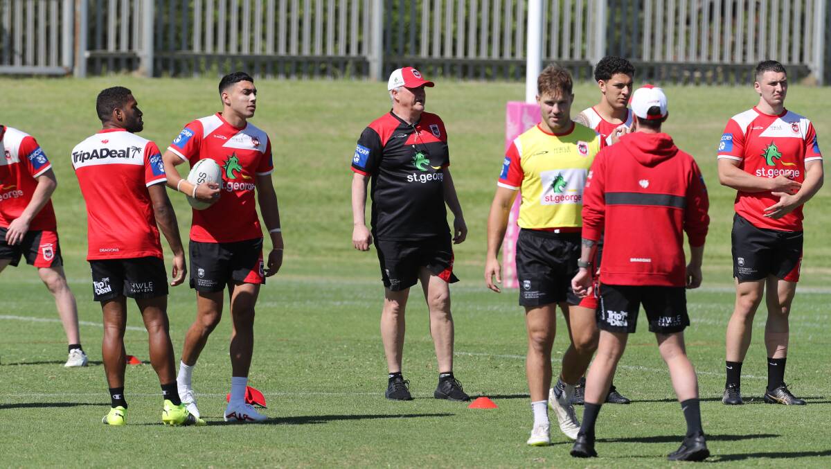 Under-pressure Dragons coach Anthony Griffin at pre-season training. Picture by Adam McLean
