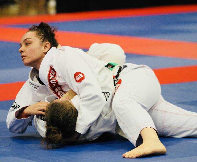Hold: Wollongong's Jen Potter will compete at the Brazilian Jiu Jitsu world championships next week. 