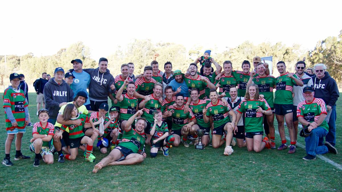 Roo beauty: Group Seven first grade premiers Jamberoo. Picture: SPORTS FOCUS PHOTO