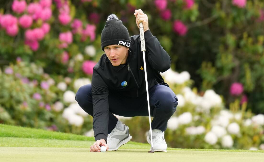 Bold move: Travis Smyth finished second at International Series in England, to qualify for the controversial LIV Invitational event. Picture: Aitor Alcalde/LIV Golf/Getty Images
