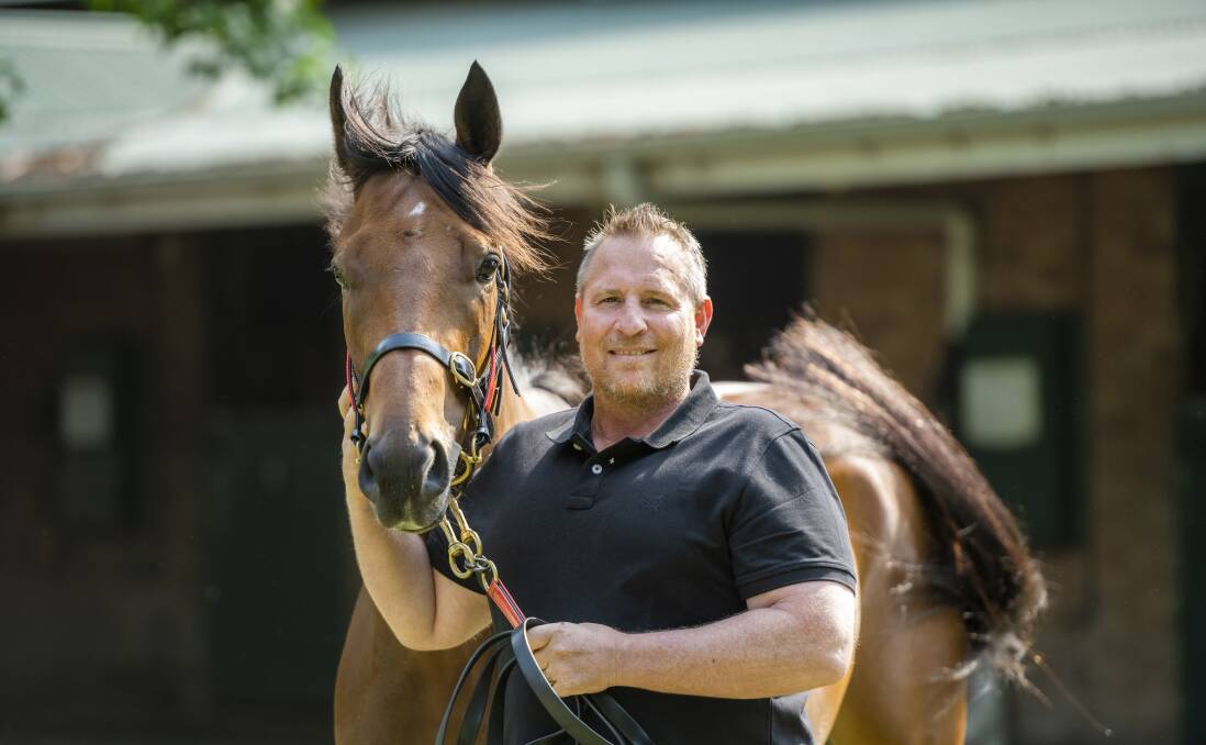 In the Zone: Gareth Foye with the Peter and Paul Snowden-trained Military Zone. Picture: Racing NSW