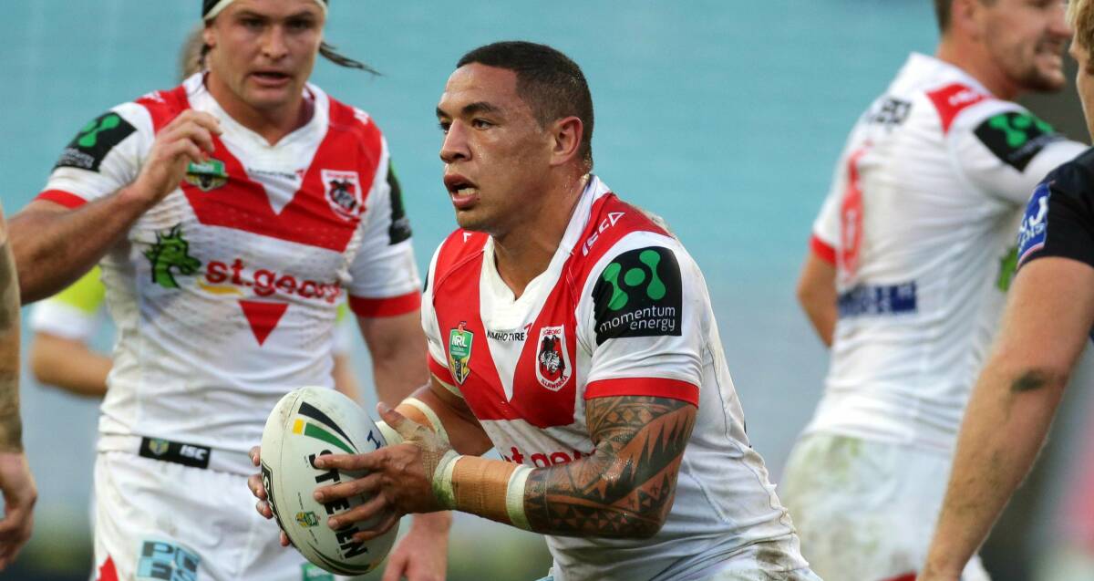 Red to blue: Dragons second-rower Tyson Frizell will make his NSW State of Origin debut in Brisbane on Wednesday. Picture: Chris Lane