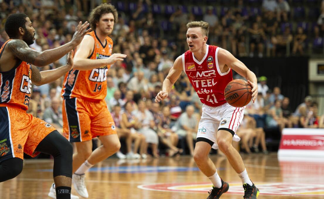 Steeled: Emmett Naar takes on Cairns in Canberra. Picture: AAP Image/Rohan Thomson