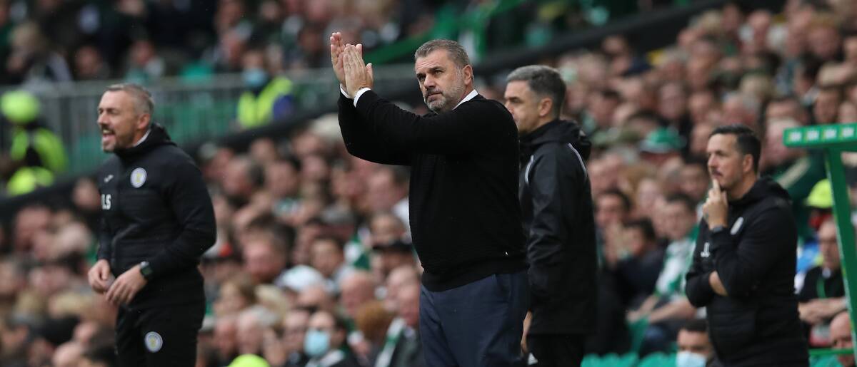 Rising: Ange Postecoglou during Celtic's six-nil demolition of St Mirren. Picture: Ian MacNicol/Getty Images
