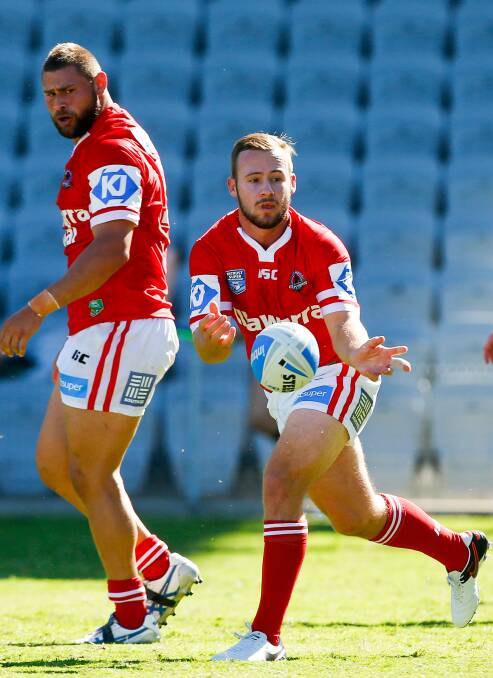 Try time: Adam Quinlan was a two-try hero for the Cutters against Newcastle. 