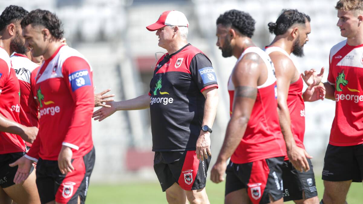 Anthony Griffin at Dragons training at WIN Stadium. They tackle the Sharks at Kogarah on Sunday. Picture by Adam McLean