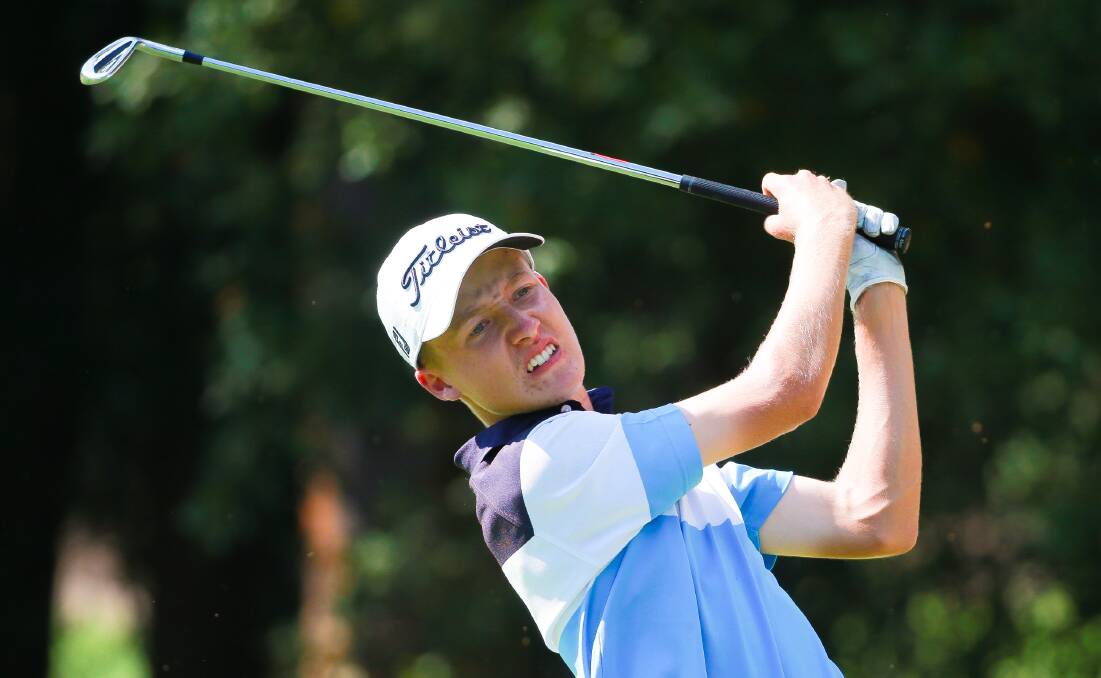 On target: Thomas Heaton surged to win the Jack Newton Junior Masters. Picture: David Tease/Golf NSW